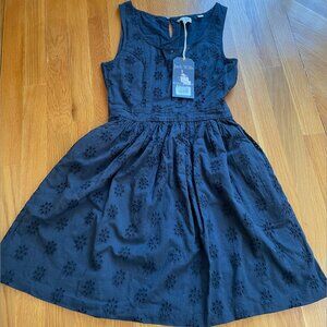 Jack Wills Navy Blue Eyelet Dress
